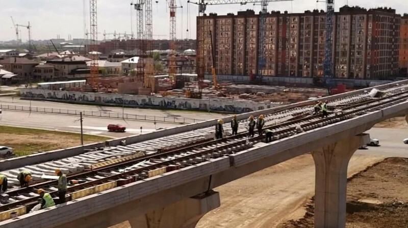 Строительство LRT в Астане: проложено 25% рельсовых путей